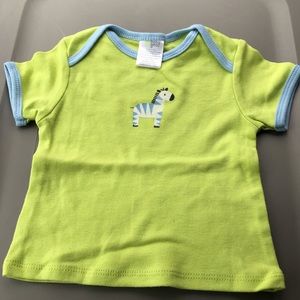 Green and blue zebra T-shirt